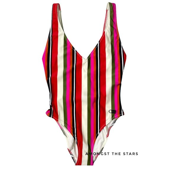 Solid & Striped Michelle Watermelon Striped One Piece Bathing Suit - Picture 5 of 12